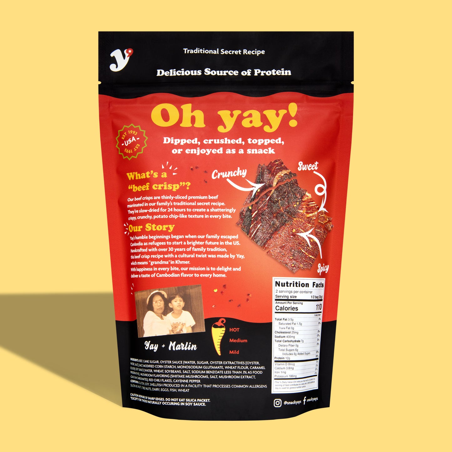 NEW! 🔥Spicy🔥 Yay's Beef Crisps!